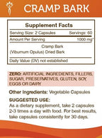 Secrets of the Tribe Cramp Bark 120 Capsules, 1000 mg, Cramp Bark (Viburnum Opulus) Dried Bark (120 Capsules)