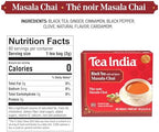 Tea India Masala Chai Tea Flavorful Blend Of Black Tea & Natural Ingredients Strong Full-Bodied Traditional Indian Caffeinated Tea 80 Round Teabags