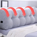 Triangular Wedge-Shaped Reading Pillow Bed Headboard Backrest Positioning Support Large Bolster Cushion Sofa Bed Rest Lumbar Cushion,F,60x50x20cm