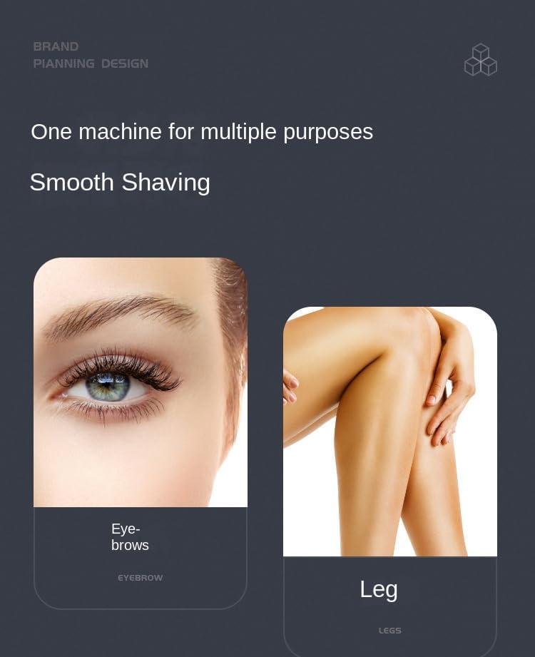 GeRRiT Electric Shaver 4-in-1 Multifunction Men's Shaver Women's Eyebrow Trimmer Nose Hair Trimmer Epilator (Black)