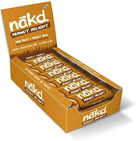Nakd Bars, Peanut Raw Fruit and Nuts, Gluten Free, Vegan 18 Count