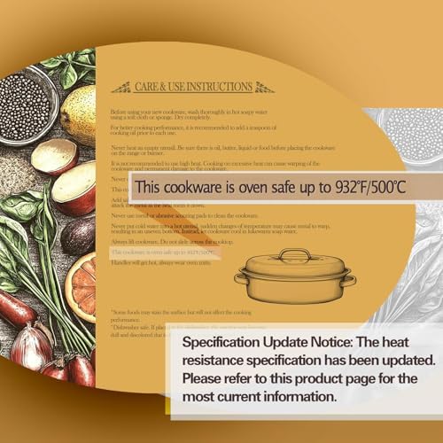 All-in-One Enamel Roasting Pan with Lid & Rack | Oven & Dishwasher Safe for Turkey and More | Includes Silicone Handles & Cleaning Sponges （13inchs/16inchs） (5, 16inch)