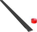 Ruedamann 0.4" Rise PVC Threshold Ramp for Doorways, 1700 lbs Load Capacity, Odor-Free & Cuttable Door Threshold Ramp for Wheelchair, Scooter, Stroller, Curb, and Tile, Indoor & Outdoor Use, Black