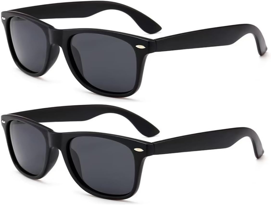 2 PACK Lunisk Correction Glasses, Vision Correction Astigmatism Glasses for vision improvement Unisex-(Black-MA-RU18)