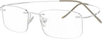 Eyekepper Titanium Rimless Reading Glasses Readers Men Women Silver +0.0