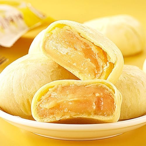 BKSUAIWU Durian cake,300g/10.58oz/bag,Traditional Handmade Dim Sum, Durian Filling Cake,Instant Breakfast Bread(2 bags) 榴莲酥