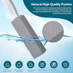 Emycool Pumice Stone Toilet Bowl Cleaner, 12 Pack Toilet Pumice Stone with Handle for Toilet Cleaning, Bathtubs, Sinks, Swimming Pools, Grills