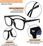SIGVAN 5 Pack Blue Light Blocking Reading Glasses Fashion Square Computer Readers for Women Men, Anti UV Ray Nerd Eyeglasses (5C A, 0)