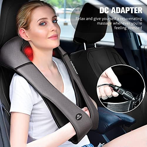 MagicMakers Neck Massager with Heat Gifts for Women, Men, Dad, Mom, Family, Friend, Mothers Day, Fathers Day, Christmas, Shiatsu Kneading Back Massager for Shoulder, Pain Relief, Muscle Soreness