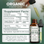 Live Wise Naturals Organic Vitamin D3 K2 Liquid Drops for Babies, Concentrated Formulation, 225 Servings, (MK-7), Micro-Dose Dropper, Gentle Daily Supplementation, Early Development, Precise Dosing