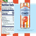 Sanpellegrino CIAO! Blood Orange Sparkling Water, LowCal, 0g Added Sugar, 6Pack