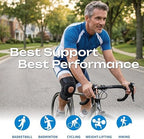 733CA Knee Brace for Meniscus Tear, Arthritis Pain Relief & Patella Support – Dual Stabilizers, Patella Pad & Tendon Strap for ACL/LCL, Tendonitis, Running, Squats, Gym, and Sports Injury Recovery (X-Large,1pcs)