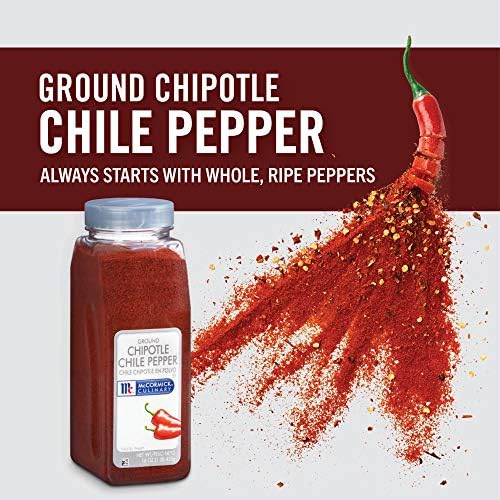 McCormick Culinary Ground Chipotle Chile Pepper, 16 oz - One 16 Ounce Chipotle Chili Powder with a Smoky Sweet Flavor, Ideal for Soups, Sauces, Marinades, Meats and More