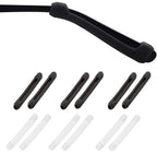 Premium Ultra Soft Anti Slip Silicone Eyeglass Temple Tips - 6 Pair Ear Grips Sleeve Retainer