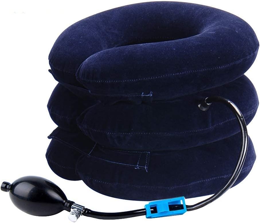 Cervical Neck Traction Device Inflatable Neck Stretcher, Easy to Use for Chronic Neck and Shoulder Pain Relief Traction Spine Alignment, Neck Cervical Brace