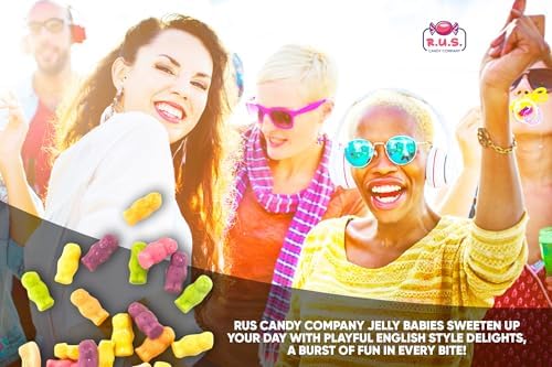 Jelly Babies English Style Sweets by RUS Candy Company, 2 Pack - 5.29 oz Each | Classic British Candy | Imported Treats (Jelly Babies)