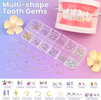 DAZZLEBRITE Tooth Gem Kit, Tooth Gems Kit for Teeth, Beginners Starter Crystals Teeth Gem Jewelry for Women Men, Bedazzling Gems Kits with Pickup Tools.