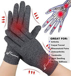 2 Pairs Full Finger Arthritis Gloves,Compression Gloves for Women Men, Hand Gloves Support and Warmth for Hands, Finger Joint, Relieve Pain from Rheumatoid, Osteoarthritis, RSI (Medium (2 Pairs))