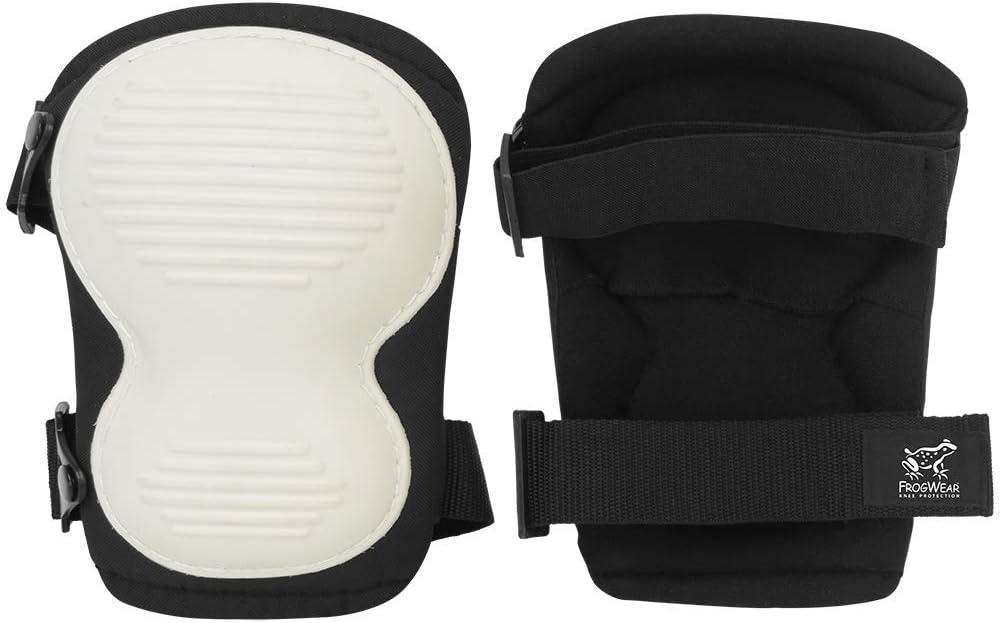 Global Glove KP411 - FrogWear Non-Marring Knee Pads - One Size, White, Black