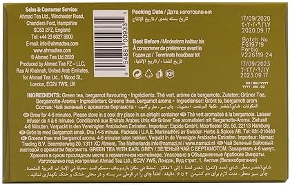 Ahmad Tea Green Tea, Earl Grey Loose Tea, 500 Gram