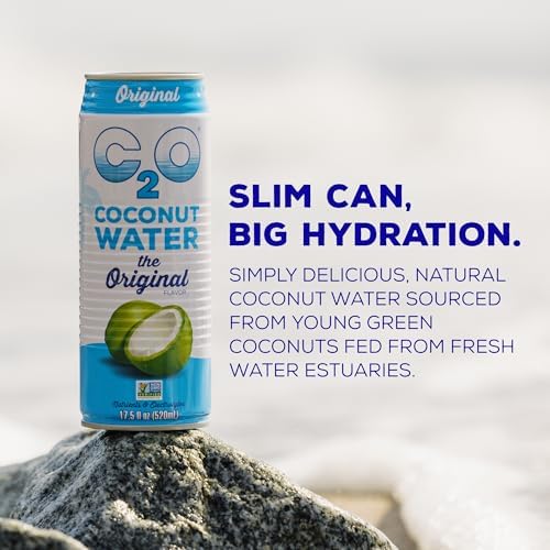 C2O Original Coconut Water, 17.5 Fl Oz (Pack of 12)