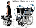 Wheelchairs Lightweight Manual Self Propelled Wheelchair with Quick Release Sports Wheels and Hand Brakes Folding Transport Wheelchair for aldults Lightweight