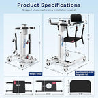 Mosfer Electric Patient Lift Transfer Chair Lift,Chair Lift Assist Devices for Home Seniors and Disabled with Adjustable Height, Folding Bathroom Wheelchair Move from Bed to Chair,Toilet,Car,Outdoor
