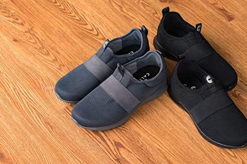 CALTO Men's Invisible Height Increasing Elevator Shoes - Black Ultra Feather Lightweight Sporty Sneakers - 2.1 Inches Taller - Q120 - Size 11 D(M) US