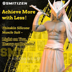 SMITIZEN Thinskin Silicone Muscle Suit With Arms, Fake Male Chest Fake Abs for Adult Cosplay Costumes for Halloween Carnival