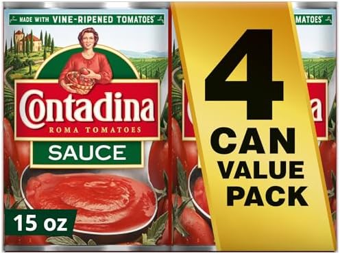 Contadina Canned Tomato Sauce, 15 oz (Pack of 4 Cans)