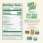 Late July Sea Salt & Lime Organic Tortilla Chips, 10.1 Oz Bag