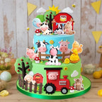 20Pcs Farm Cake Decorations Farm Cake Topper for Animal Farm Baby Shower Supplies