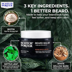Scotch Porter Conditioning Beard Balm – Smooth, Shape, Moisturize & Soften Coarse, Dry Facial Hair while Encouraging Growth for a Fuller/Healthier-Looking Beard – Original Scent, 3 oz. Jar