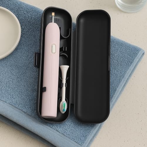 Toothbrush Travel Case Universal Toothbrush Holder Portable Storage Box, Hygienic Protective Cover for Travel & Home (Black)