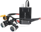 Dental Loupes with Light 2.5X 3.5X Surgical Binocular Magnifier & Dental Headlight with Filter (3.5X-420)
