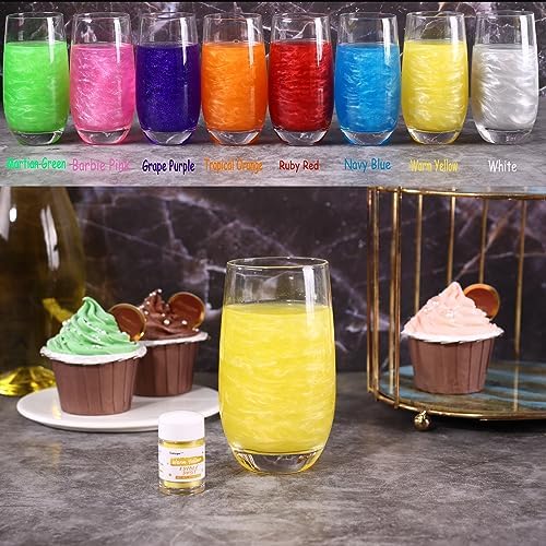 Yellow Edible Glitter for Cocktails, Sujoygar 4g Luster Dust Edible Drink Glitter Shimmer Powder for Cake Decorating Baking Fondant Chocolate Strawberrie Food Garde