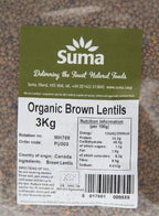 Suma - Organic Brown Lentils - 3Kg