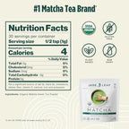 Jade Leaf Matcha Organic Ceremonial Grade Matcha Green Tea Powder - 100% Pure Japanese First Harvest Green Tea for Ceremonies, Usucha, Lattes 30g / 1.06 Oz Pouch (Pack of 1)