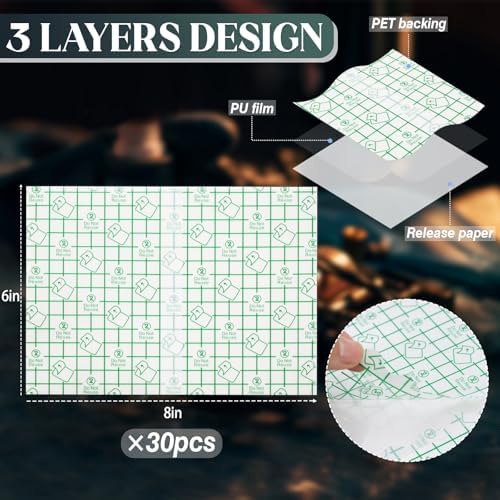 Tattoo Aftercare Bandage 6 in x 240 in（8in x 30p）, Tattoo Supplies Waterproof Bandages, Second Skin Cover Up Tape, Skin Repair Initial Healing Transparent Film, Latex Free Wrap