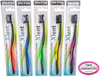 Xlent Activated Charcoal Bristle Toothbrush - Xtreme (Extreme) Soft, Ultrafine, Tapered bristles, Compact Head and Slim Design (5 Toothbrush + 1 Floss 5 m)