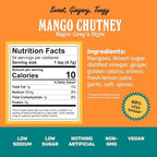 Brooklyn Delhi Mango Chutney - 9 Ounces - Made with Ripe Mangos, Golden Raisins, Fresh Ginger, Garam Masala, and Lemon Juice for a Nice Sour Note - Vegan - No Artificial Additives - Pack of 2