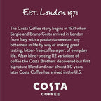 Costa Coffee Pods Medium Roast, Signature Blend Single-Serve Pods (10 Count), Smooth & Nutty 100% Arabica Beans, Compatible with Pod Brewers