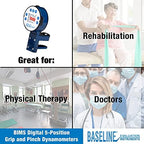 Baseline BIMS Digital 5-Position Pinch Dynamometer for Pinch Strength Testing and Evaluation Professional Hand Therapy