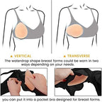 TUBETOP Fake Breast Forms Lightweight Silicone Fake Boob Push Up Breast Pads Breastplate for Crossdressing Cosplay Mastectomy Beige-135g