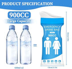 12 PCS Disposable Urine Bags,900ML Pee Bags for Travel for Women and Men, Portable Emergency Urine Bag with Leakproof Seal for Road Trips, Camping, Hiking, Traffic Jams,Pregnant, Patients