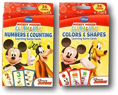 Disney Mickey Mouse Clubhouse Flash Cards Set - Featuring number recognition, counting skills, basic shapes, & colors! Designed For Your Pre-K/Kinder Child In Mind!