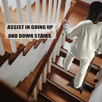 Aliseniors Adjustable Stair Climbing Cane for Seniors, 400 lbs Step Assist Aid for Walking Up & Down Stairs, Stability Walking Sticks and Mobility on Stairs, Stair Lift Walker Cane for Balance