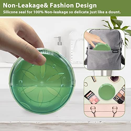 Denture Box Leak-Proof Dental Retainer Case, Portable Denture Bath with Mirror, Removal Tool and Extra Storage Layer, Denture Case Perfect for Traveling and Daily Use (Green)