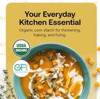 Quay Naturals Organic Corn Starch, 1.5 lb – Non-GMO, Gluten-Free, Vegan & Aluminum-Free – Thickener for Baking, Frying, Sauces & Natural Cleaning