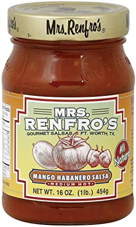 Mrs. Renfro Salsa, Mango Habanero, Medium Hot, 16 oz